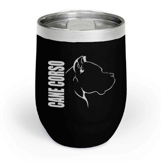 Proud Cane Corso Profile dog mom Chill Wine Tumblers
