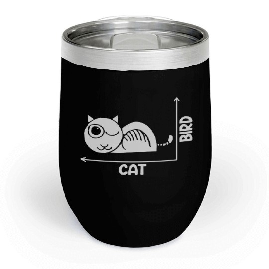 Funny Cat Or Bird Optical Illusion A Philosophy Chill Wine Tumblers