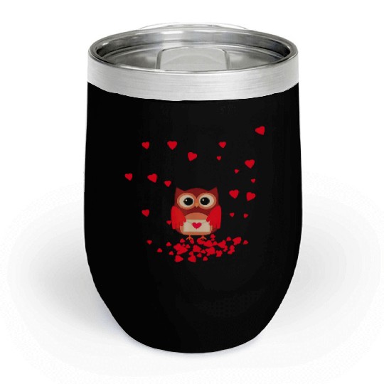 Cute Eagle Owl Bird Lover Girls Women Toddler Kids Chill Wine Tumblers