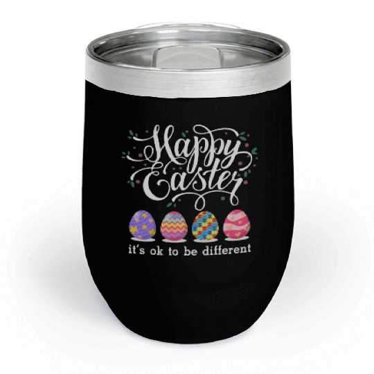 Autism Easter Egg Bunny Puzzle Awareness Chill Wine Tumblers