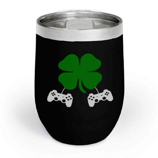 Irish Gamer St Patricks Day Gift Chill Wine Tumblers