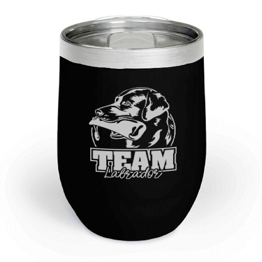 Team Labrador Retriever dog mom hound Chill Wine Tumblers
