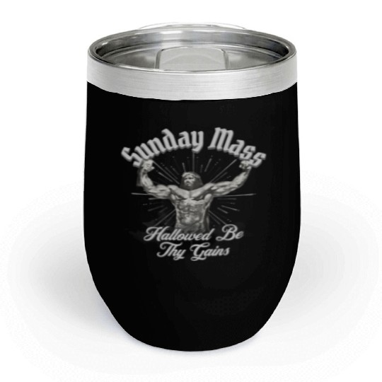 Sunday Mass Jesus Chill Wine Tumblers