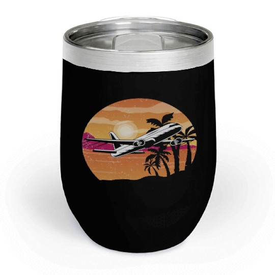 Airplane Retro Chill Wine Tumblers