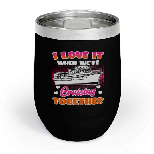 Cruising together cruise ship holiday spring break Chill Wine Tumblers