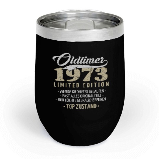 50th Birthday Vintage 1973 Chill Wine Tumblers