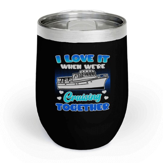 Cruising together cruise ship holiday spring break Chill Wine Tumblers