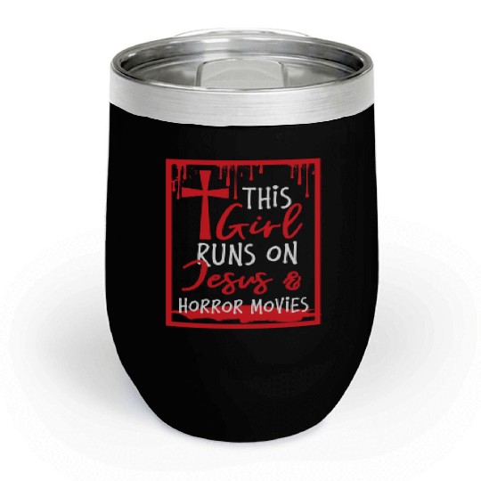 Jesus Horror Movie Lover Chill Wine Tumblers