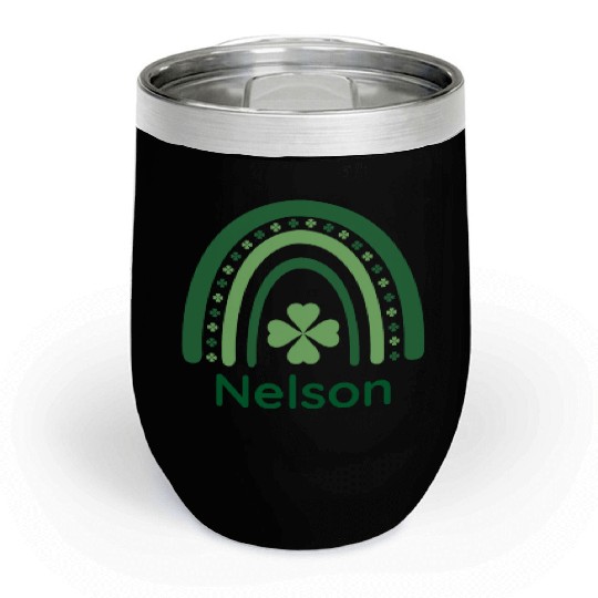 Nelson Clover Charm Boho Rainbow Chill Wine Tumblers