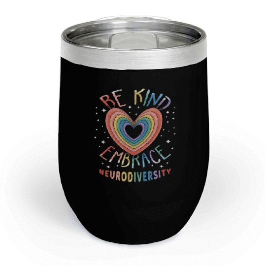 Embrace Neurodiversity Puzzle Autism Awareness Chill Wine Tumblers