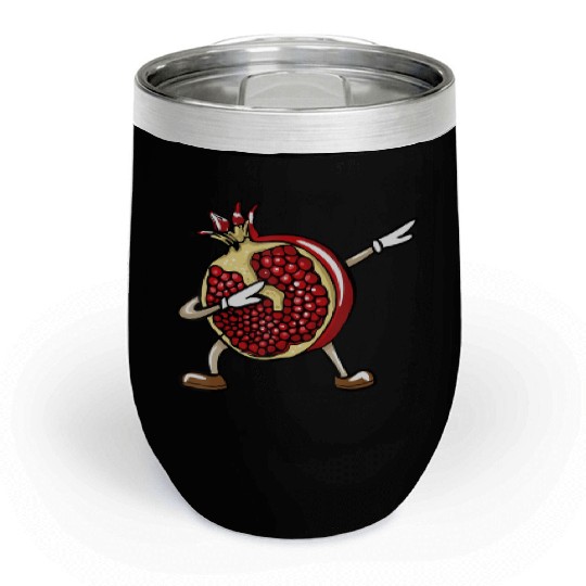 Funny Dabbing Pomegranate Lover Fruit Love Chill Wine Tumblers