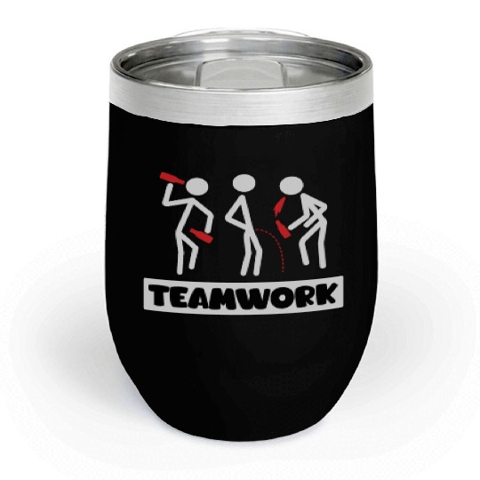 Teamwork Summer Vacation with Friends Spring Break Chill Wine Tumblers