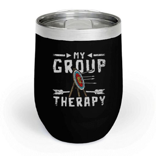 My group therapy Archery Chill Wine Tumblers