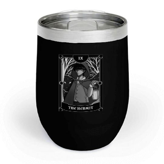 Anime Tarot Card The Hermit Occult Gothic Witch Chill Wine Tumblers
