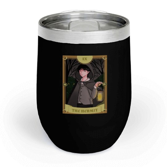 Anime Tarot Card The Hermit Occult Gothic Witch Chill Wine Tumblers