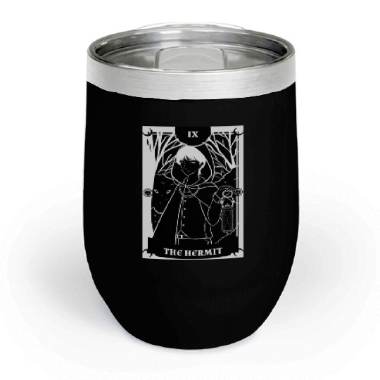 Anime Tarot Card The Hermit Occult Gothic Witch Chill Wine Tumblers