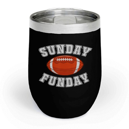 Sunday Funday Football League Sports Graphic Mens Chill Wine Tumblers
