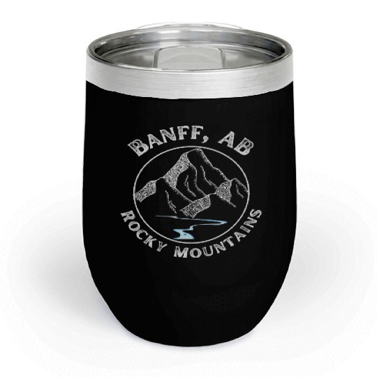 Banff Alberta Rocky Mountains Chill Wine Tumblers