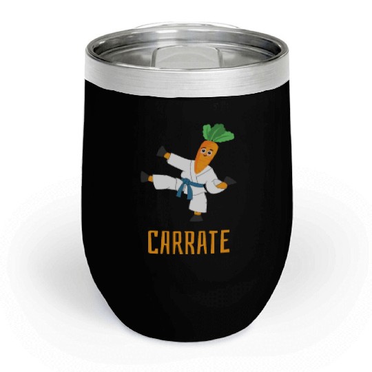 Carrate Carrot Lover Karate Coach Martial Artist Chill Wine Tumblers