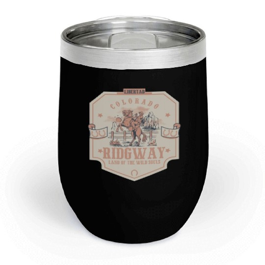 Ridgway colorado wild west town Chill Wine Tumblers