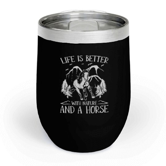 Horse Riding Nature Endurance Riding Chill Wine Tumblers