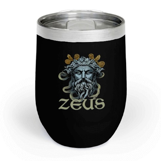 Greek God Zeus Greece Ancient Mythology Chill Wine Tumblers