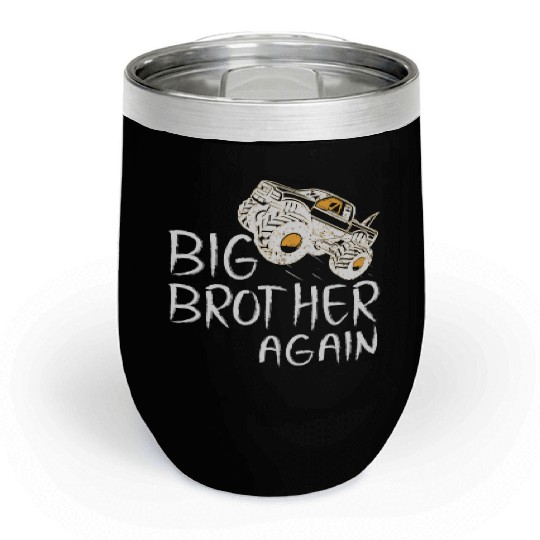 Big Brother Chill Wine Tumblers Monster Truck for Boys Youth