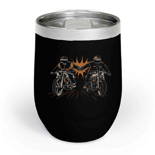Motorcycle Passion Gasoline In The Veins Chill Wine Tumblers