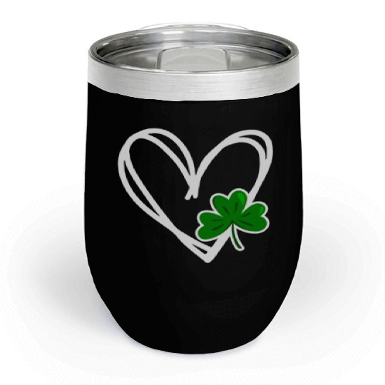 Heart St Patricks Day Shamrock Irish Toddler Baby Chill Wine Tumblers