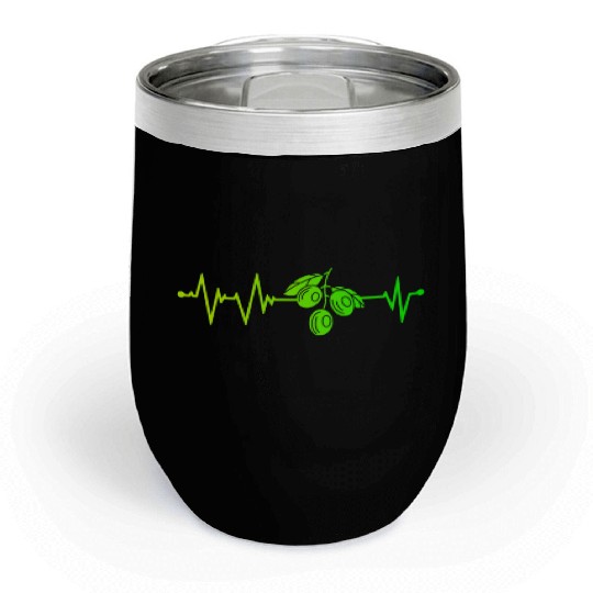 Green Olive Heartbeat Chill Wine Tumblers