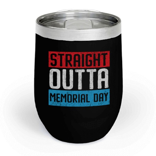 Patriotic Veteran USA Flag American Memorial Day Chill Wine Tumblers