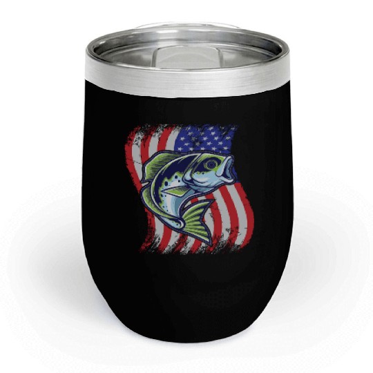 US Bass Fish Chill Wine Tumblers