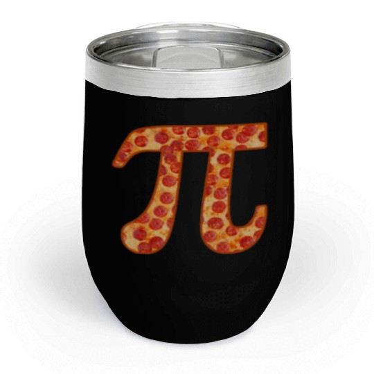 Funny Mathematics National Pi Day Pepperoni Pizza Chill Wine Tumblers