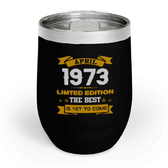 April 1973 Birthday Surprise Chill Wine Tumblers