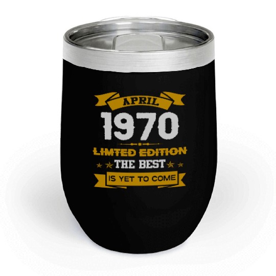 April 1970 Birthday Surprise Chill Wine Tumblers