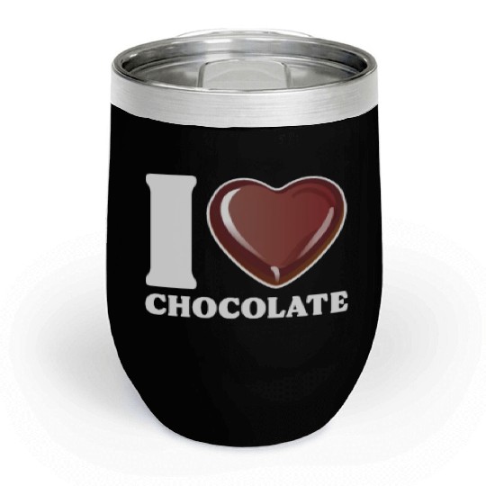 I Love Chocolate Chill Wine Tumblers