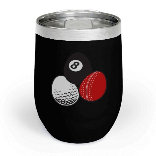 Cue Sports Billiards Cricket Golf Easter Egg Balls Chill Wine Tumblers