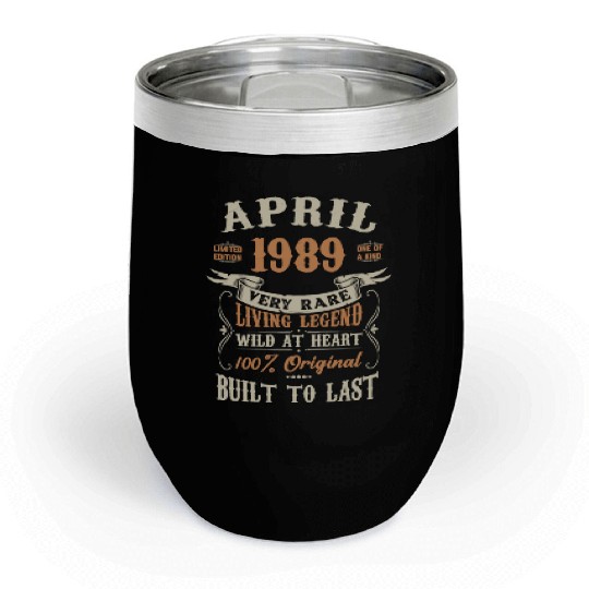 April 1989 Birthday Surprise Chill Wine Tumblers