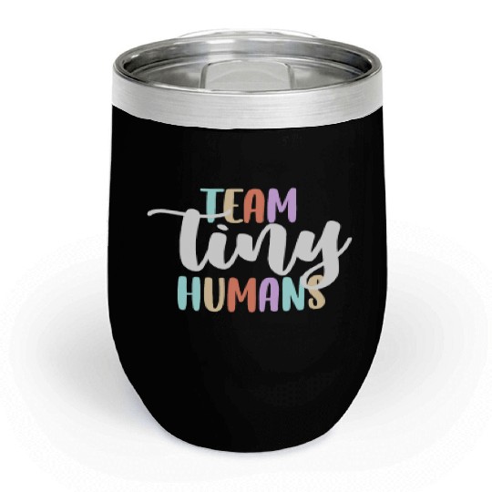 Nursing ICU Neonatal Team Tiny Humans NICU Nurse Chill Wine Tumblers