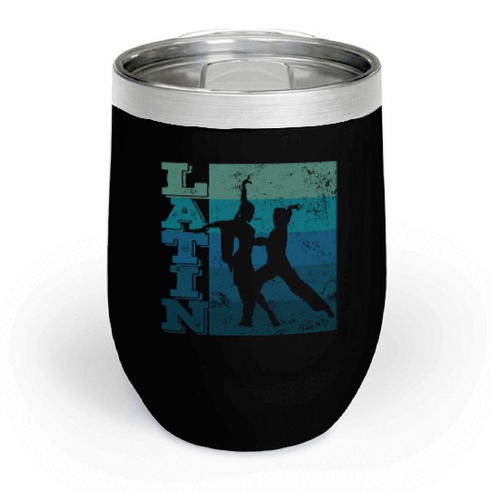Latin Dance Couple Retro Dancer Chill Wine Tumblers