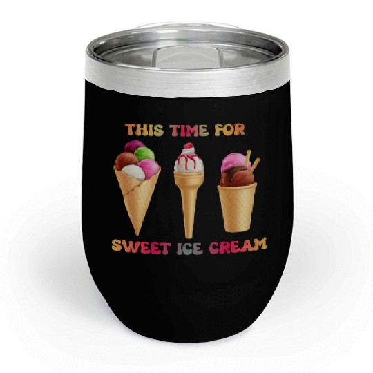 Sweet Gift For Lovers National Ice Cream Day. Chill Wine Tumblers