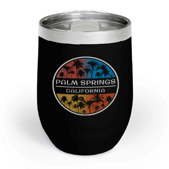 Palm Springs California Stylish Vacation Souvenir Chill Wine Tumblers