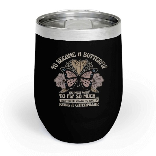 Butterfly Mystical Butterfly Lover Celestial Art Chill Wine Tumblers