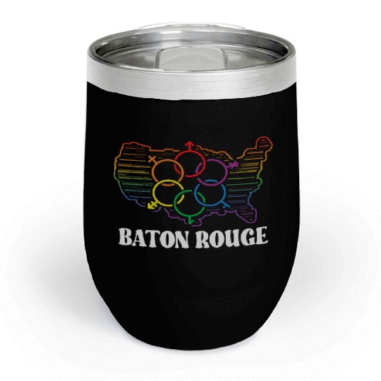 Baton Rouge Pride Month Pride Flag LGBT Community Chill Wine Tumblers