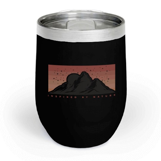Nature Mountains Outdoor Adventure Chill Wine Tumblers