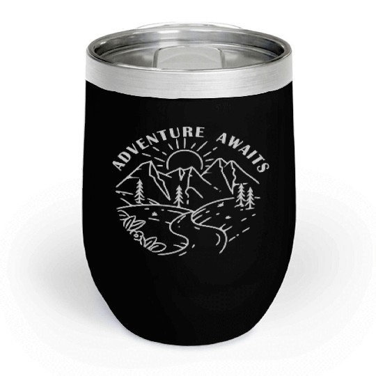 Mountains Adventure Nature Outdoor Chill Wine Tumblers