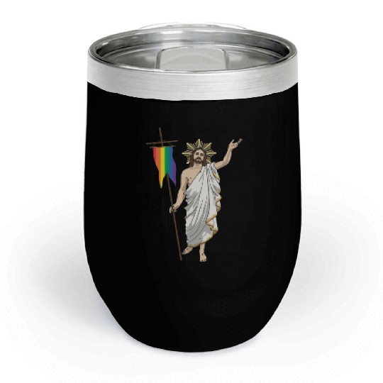 LGBT Jesus Equal Rainbow Christian Chill Wine Tumblers