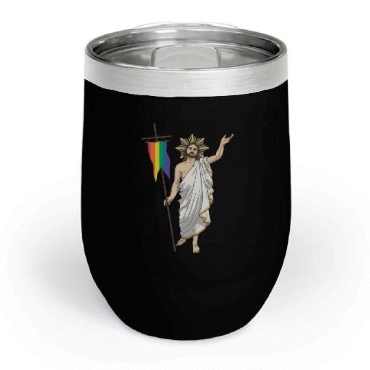 LGBT Jesus Equal Rainbow Christian Chill Wine Tumblers