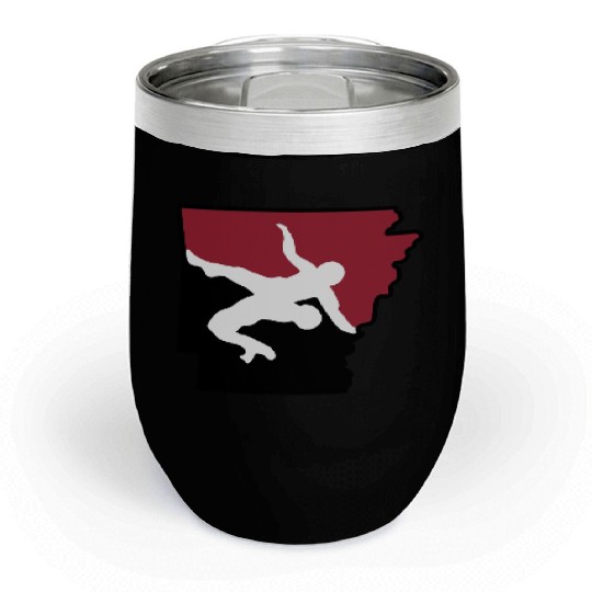 Arkansas Wrestling Chill Wine Tumblers