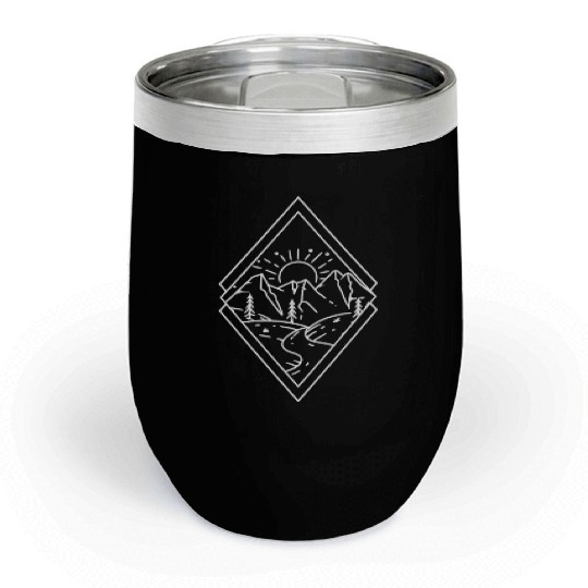 Mountains Nature Adventure Outdoor Chill Wine Tumblers